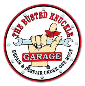 The Busted Knuckle logo - Joe's Slinger Service Newsletter